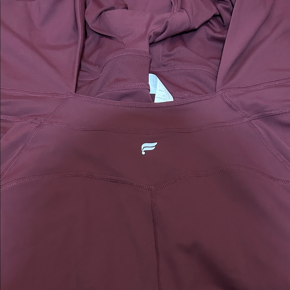Fabletics Maroon Athletic Jumpsuit